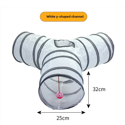 Fun Interactive Foldable Tunnel for Cats