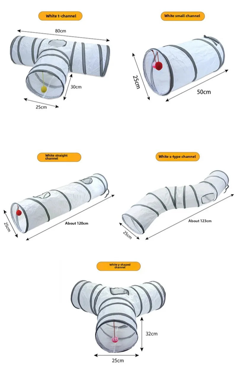 Fun Interactive Foldable Tunnel for Cats