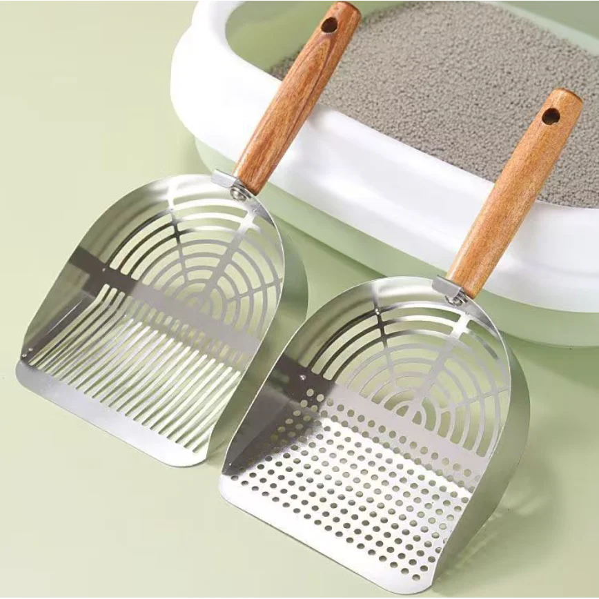 Pala Estándar de Acero Inoxidable para Arena de Gato