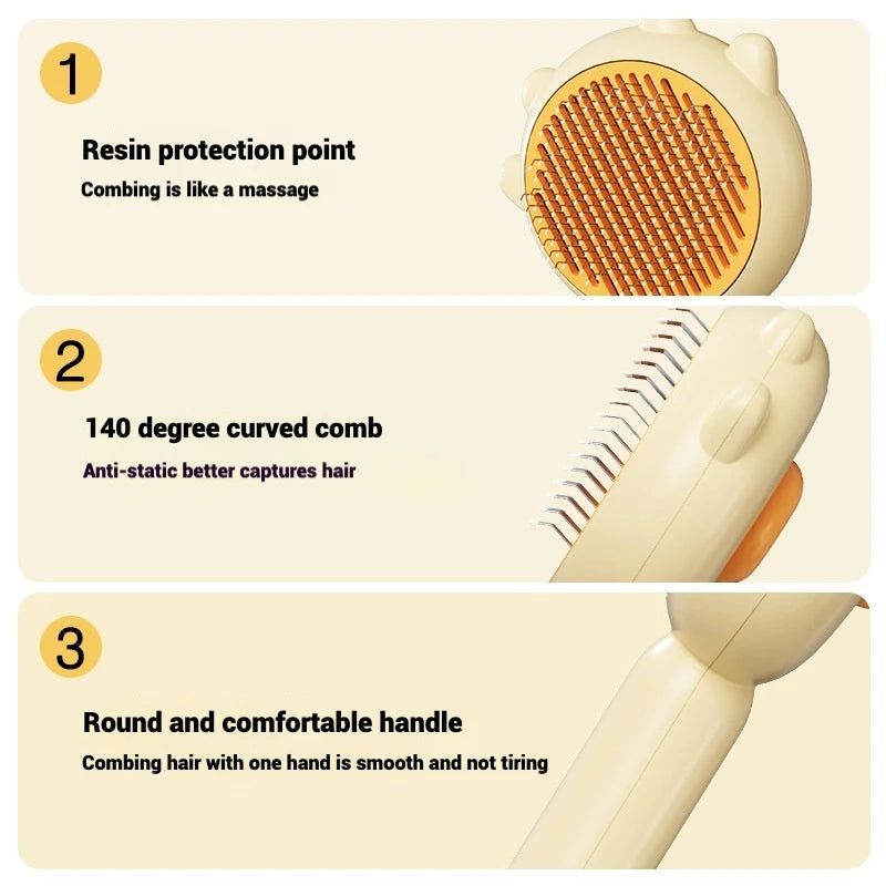 Cepillo de acero inoxidable para el cuidado del pelo