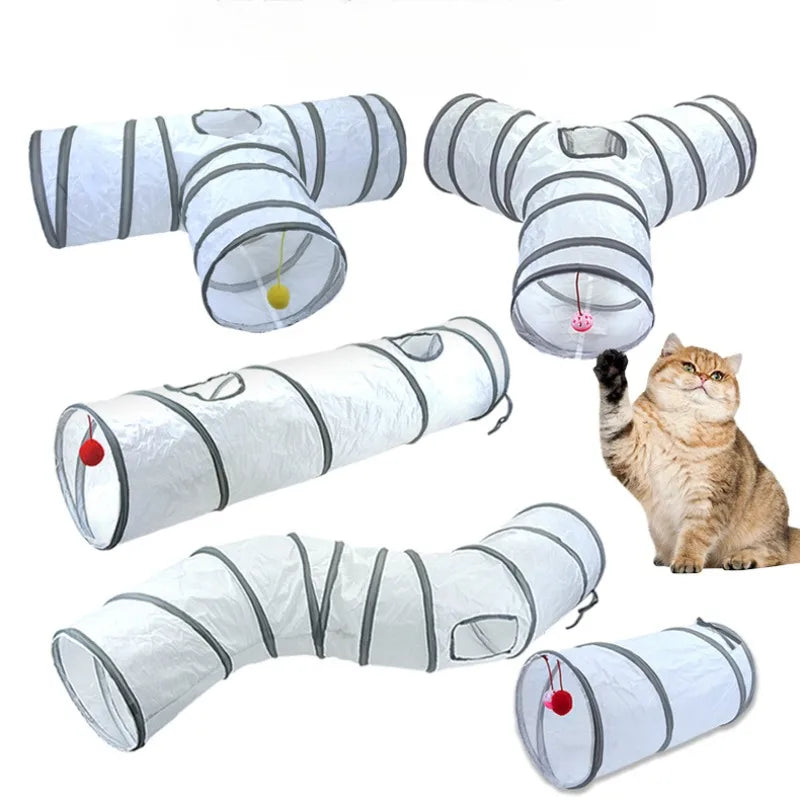 Fun Interactive Foldable Tunnel for Cats