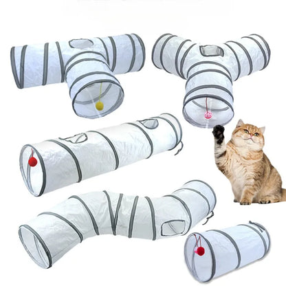 Fun Interactive Foldable Tunnel for Cats