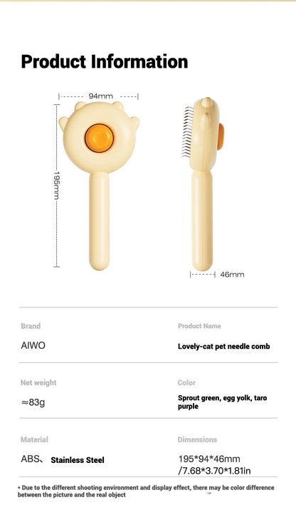 Cepillo de acero inoxidable para el cuidado del pelo
